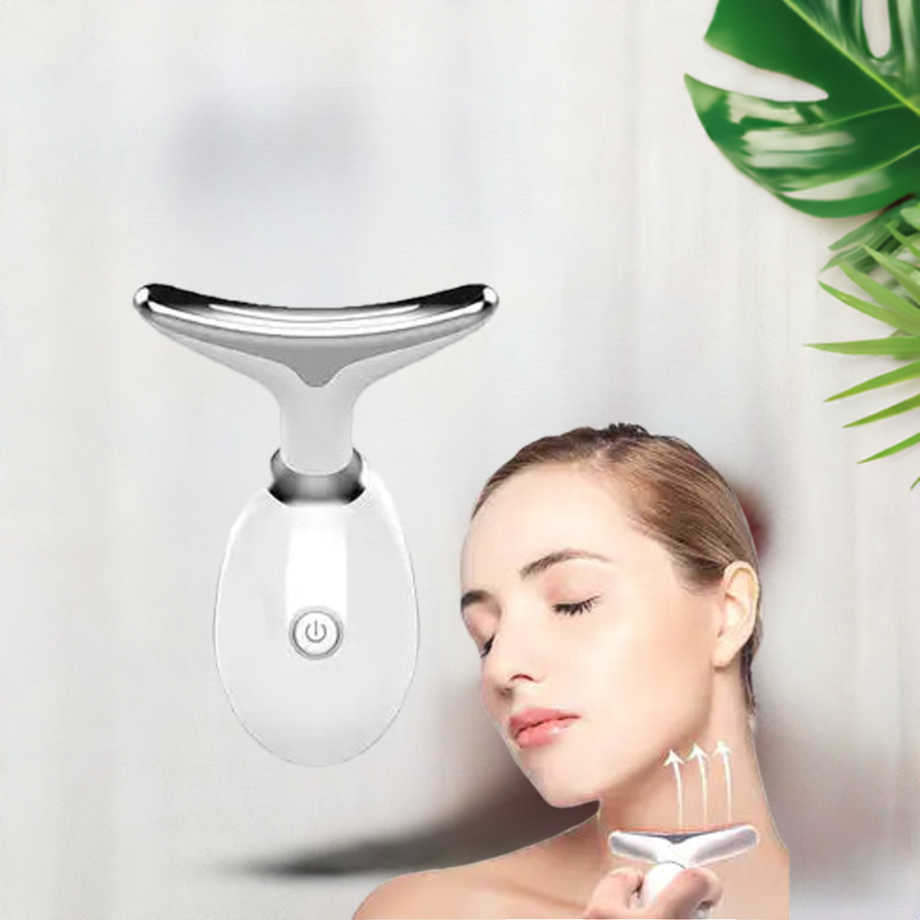 Beauty Facial Massager, 7 Color Wavy Acne Beauty Microcurrent Facial Device Skin Firming for Face Neck Beauty Device,